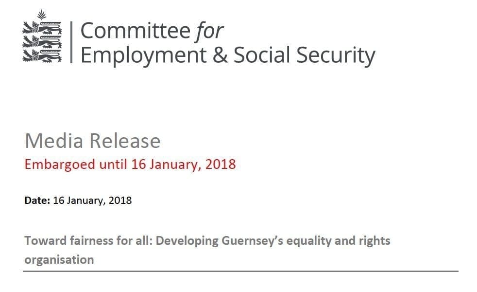 ERO Media Release – Toward fairness for all: Developing Guernsey’s equality and rights organisation