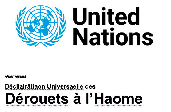 The Universal Declaration of Human Rights (UDHR) in Guernesiais