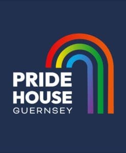 Pride House Guernsey logo for Island Games. Click and it will take you to the Island Games web page for the Pride House with details of all events it is hosting. 